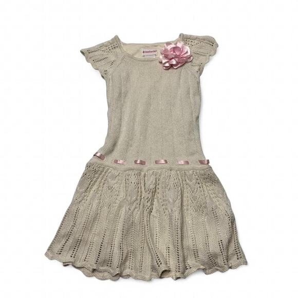 American Girl Other - American Girl Vintage Little Girls Cotton Dress With Pink Detail Size 7